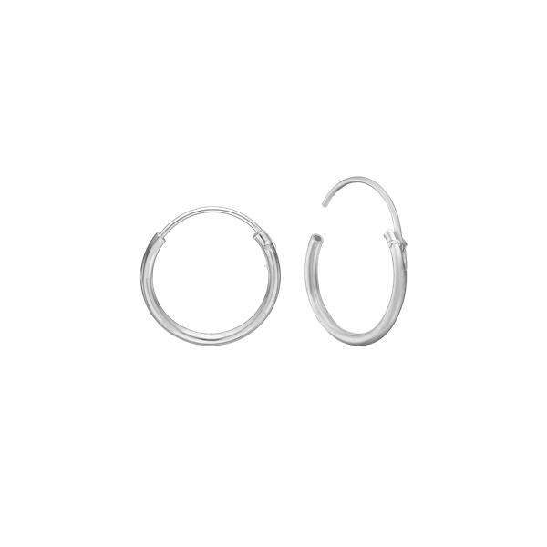 SØLV CREOL 15MM, 1,2 MM TRÅD M/ VIPPELÅS, fra Aagaard