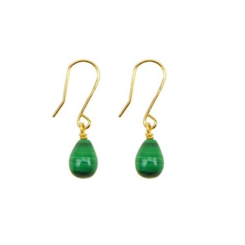 14K Earrings w.Malachite 14karat , fra San - Links of Joy