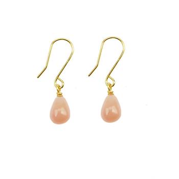 9kt øreringe med pink opal Pr.par, fra San - Links of Joy