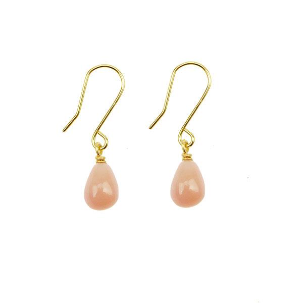 18kt øreringe med pink opal Pr.par, fra San - Links of Joy