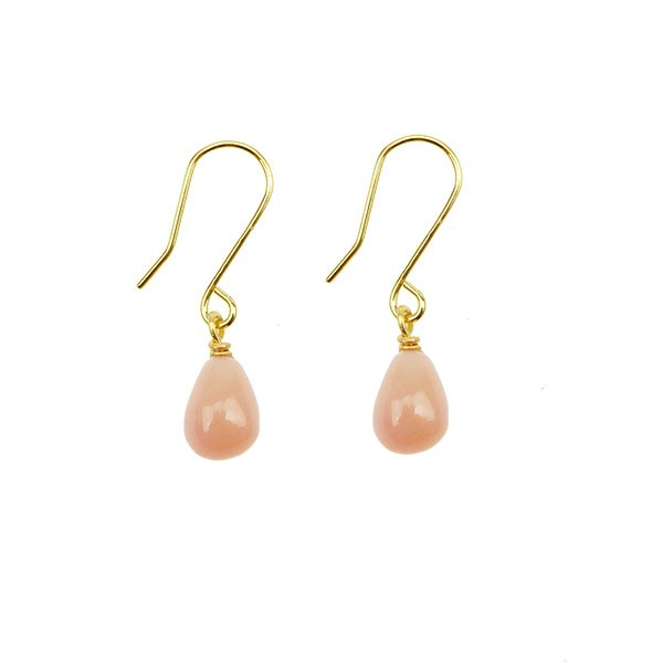 14K Earrings w.Pink Opal 14karat , fra San - Links of Joy