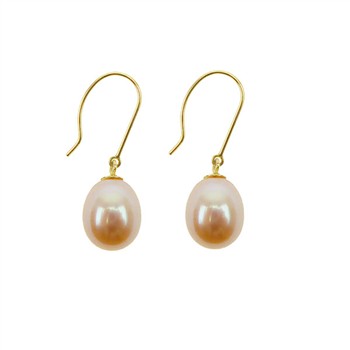 Earrings 14K w.pink Fresh Water Pearls Pr.par, fra San - Links of Joy