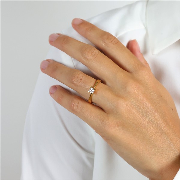 MARY Ring 14K LG DIAM 0,25CT W/VS, fra Aagaard