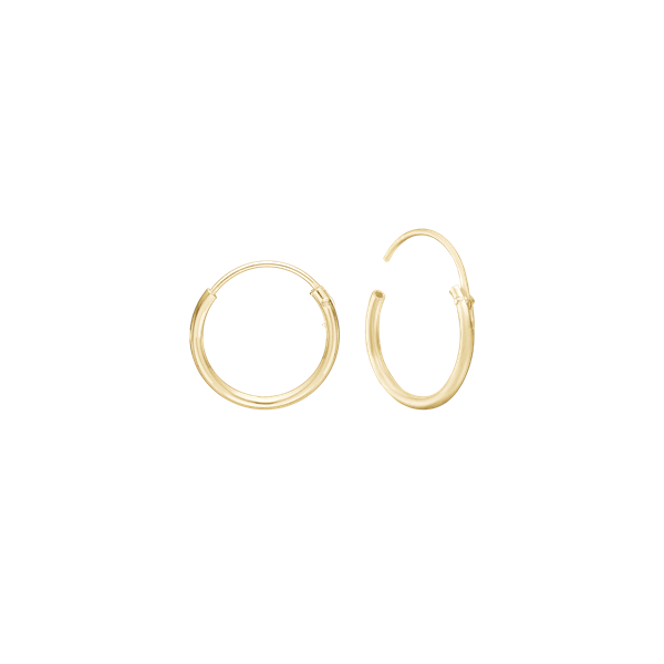 14KT CREOL 12,5 MM TRÅD 1,2MM M/VIPPELÅS, fra Aagaard