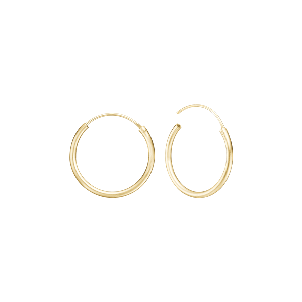 14KT CREOL 17,5MM, TRÅD 1,2MM M/VIPPELÅS, fra Aagaard