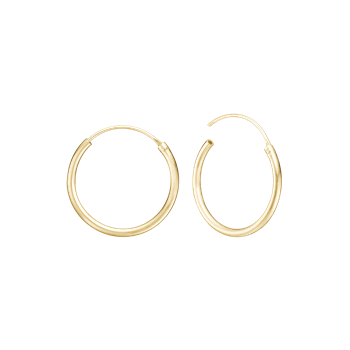 14KT CREOL 19MM, TRÅD 1,4MM M/VIPPELÅS, fra Aagaard