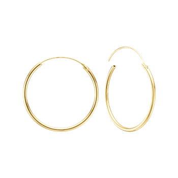 14KT CREOL 24,5MM,TRÅD 1,4MM M/VIPPELÅS, fra Aagaard