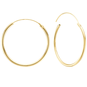 14KT CREOL 43MM, TRÅD 1,4MM M/VIPPELÅS, fra Aagaard