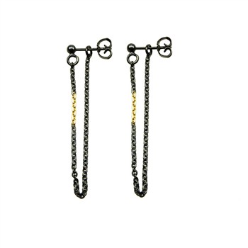 Earrings 925/585 - Oxidised  Pr.par, fra San - Links of Joy