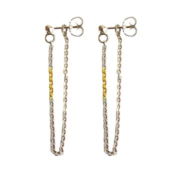 Earrings 925/585 -Rhodium Pr.par, fra San - Links of Joy