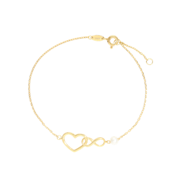 armbånd med hjerte og uendelighedstegn , fra Aagaard