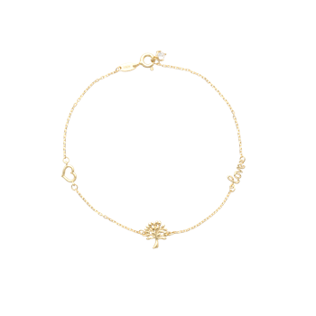 armbånd med livets træ og hjerte , fra Aagaard