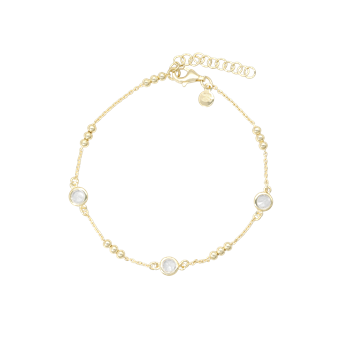 Armbånd kugler og CZ, fra Aagaard