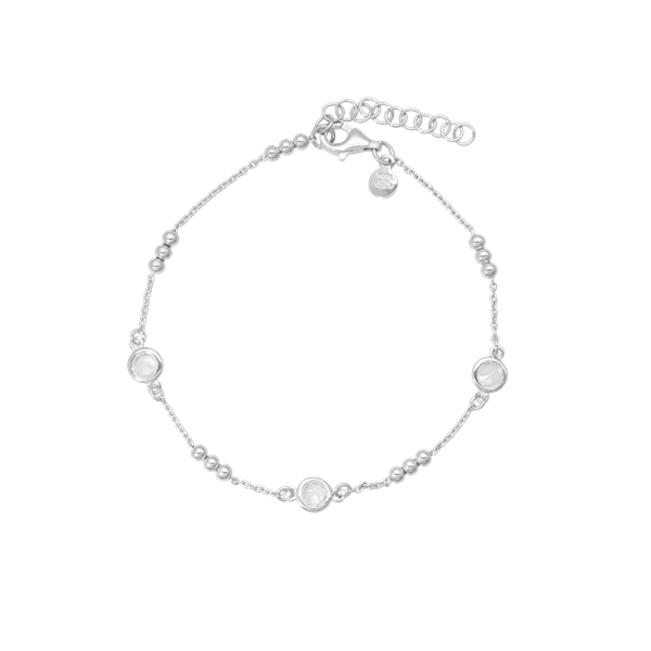 Armbånd kugler og CZ, fra Aagaard