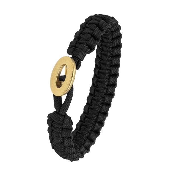 FSTS sort armbånd m forg lås 06, fra Aagaard