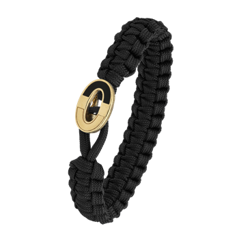 FSTS sort armbånd m forg lås 08, fra Aagaard