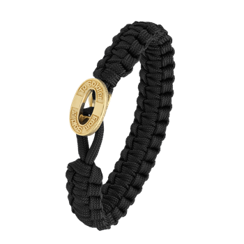 FSTS sort armbånd m forg lås 10, fra Aagaard