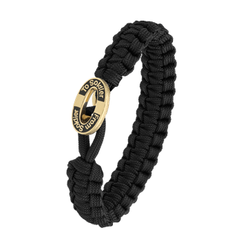 FSTS sort armbånd m forg lås 11, fra Aagaard