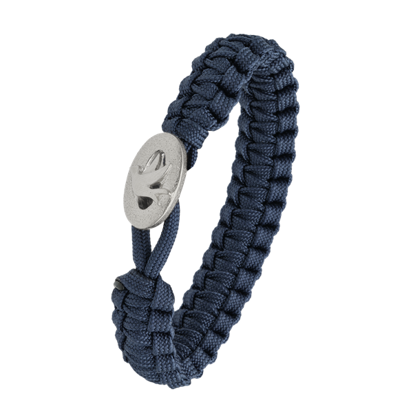 FSTS blåt armbånd m sølv lås 01, fra Aagaard