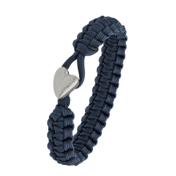 FSTS blåt armbånd m sølv lås 05, fra Aagaard