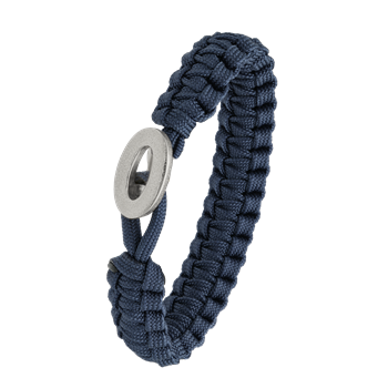 FSTS blåt armbånd m sølv lås 06, fra Aagaard