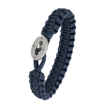 FSTS blåt armbånd m sølv lås 07, fra Aagaard