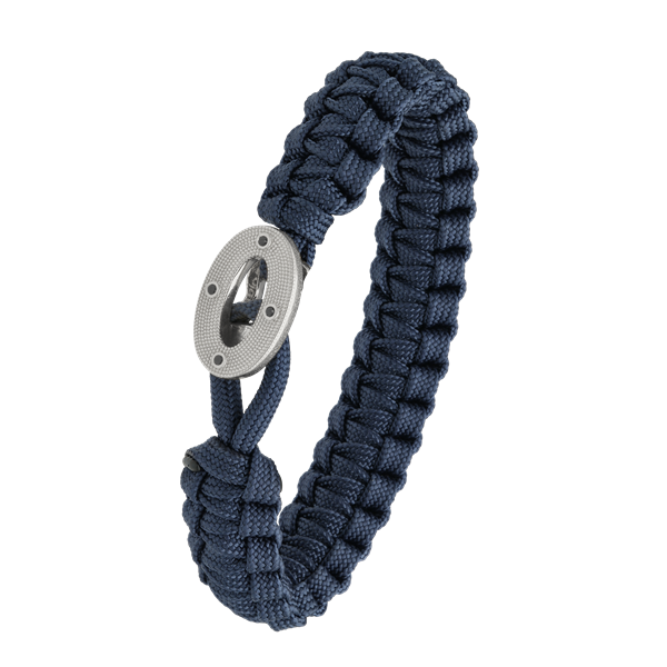 FSTS blåt armbånd m sølv lås 07, fra Aagaard