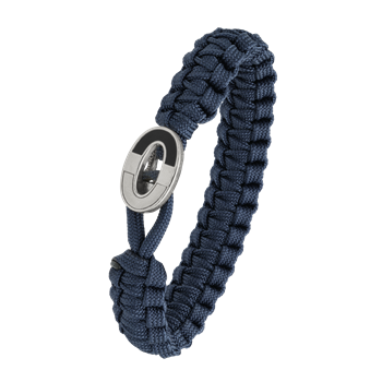 FSTS blåt armbånd m sølv lås 08, fra Aagaard