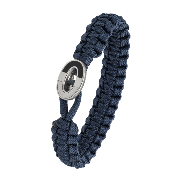 FSTS blåt armbånd m sølv lås 08, fra Aagaard