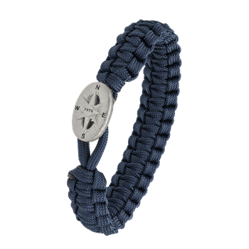 FSTS blåt armbånd m sølv lås 09, fra Aagaard