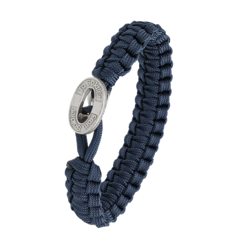 FSTS blåt armbånd m sølv lås 10, fra Aagaard