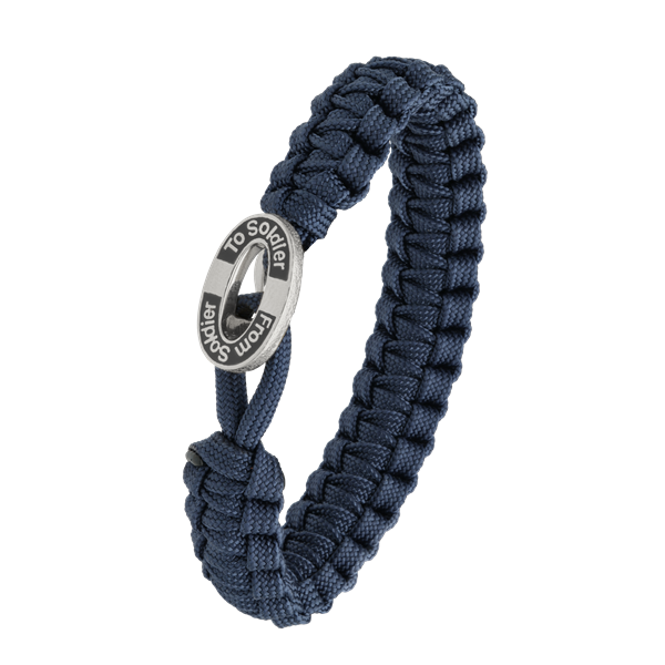 FSTS blåt armbånd m sølv lås 11, fra Aagaard