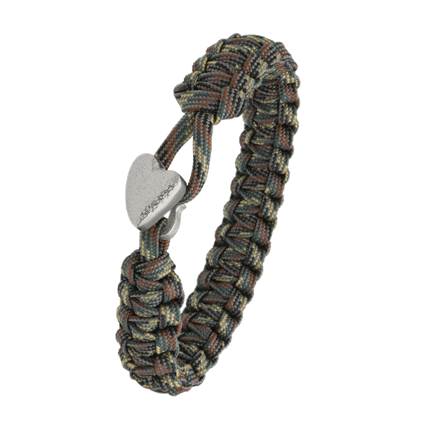 FSTS camouflage armbånd m sølv lås 05, fra Aagaard