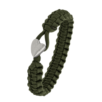 FSTS grønt armbånd m sølv lås 05, fra Aagaard