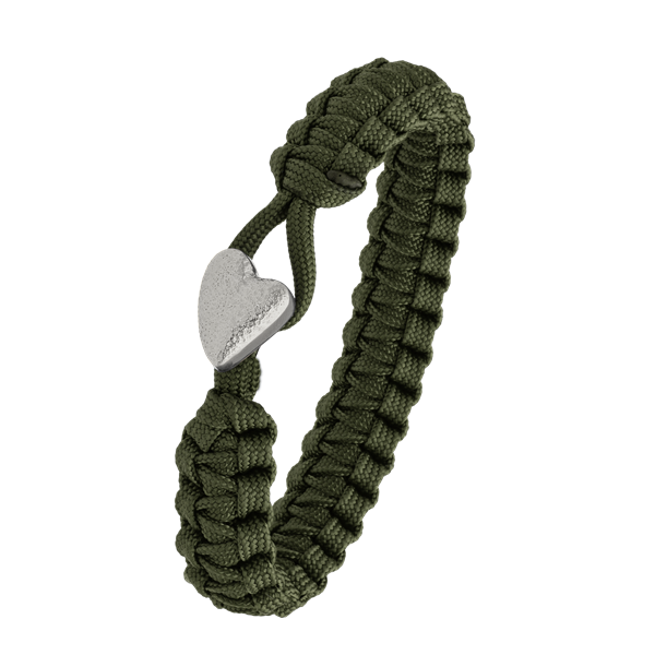 FSTS grønt armbånd m sølv lås 05, fra Aagaard