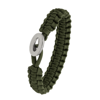 FSTS grønt armbånd m sølv lås 06, fra Aagaard