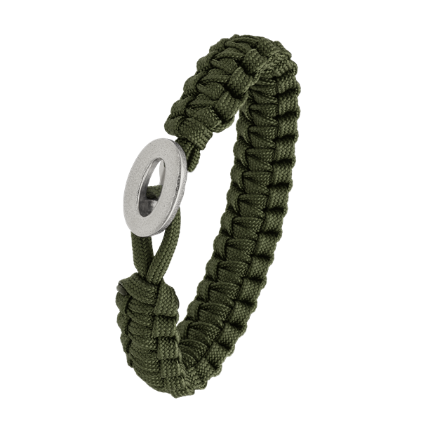 FSTS grønt armbånd m sølv lås 06, fra Aagaard