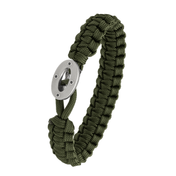 FSTS grønt armbånd m sølv lås 07, fra Aagaard