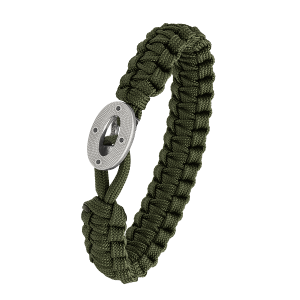 FSTS grønt armbånd m sølv lås 07, fra Aagaard