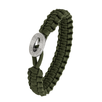 FSTS grønt armbånd m sølv lås 10, fra Aagaard