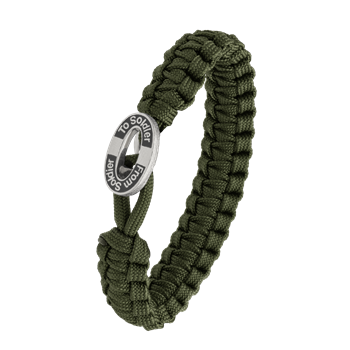 FSTS grønt armbånd m sølv lås 11, fra Aagaard