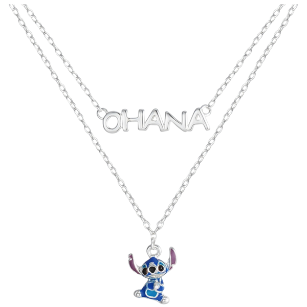 Disneys Stitch & Ohana sølvhalskjede