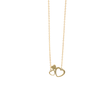 Halskæde med 3 hjerter, fra Aagaard