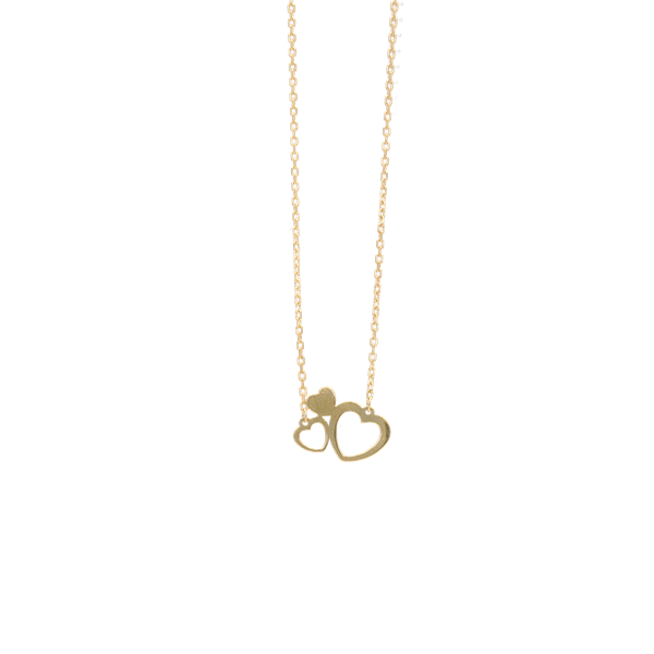 Halskæde med 3 hjerter, fra Aagaard