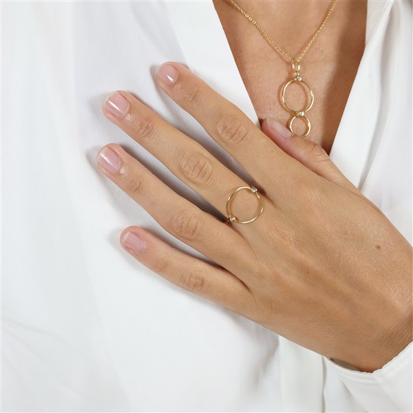 Ring, 8k, dobbelt cirkel, fra Aagaard