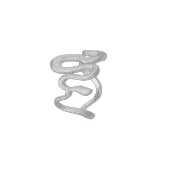 Snake, ring, sølv, fra Aagaard