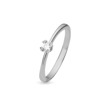 MARY Ring sølv LG DIAM 0,10CT W/VS, fra Aagaard