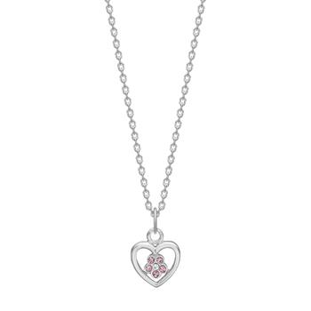 Rhd. sølvvedhæng hjerte m. cz, fra Noa Kids