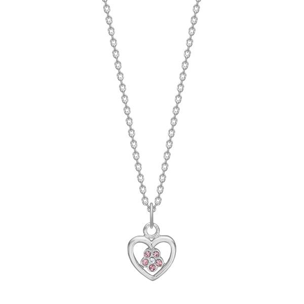 Rhd. sølvvedhæng hjerte m. cz, fra Noa Kids