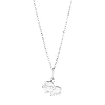 Rhod. sølvvedhæng får inkl. kæde, fra Noa Kids